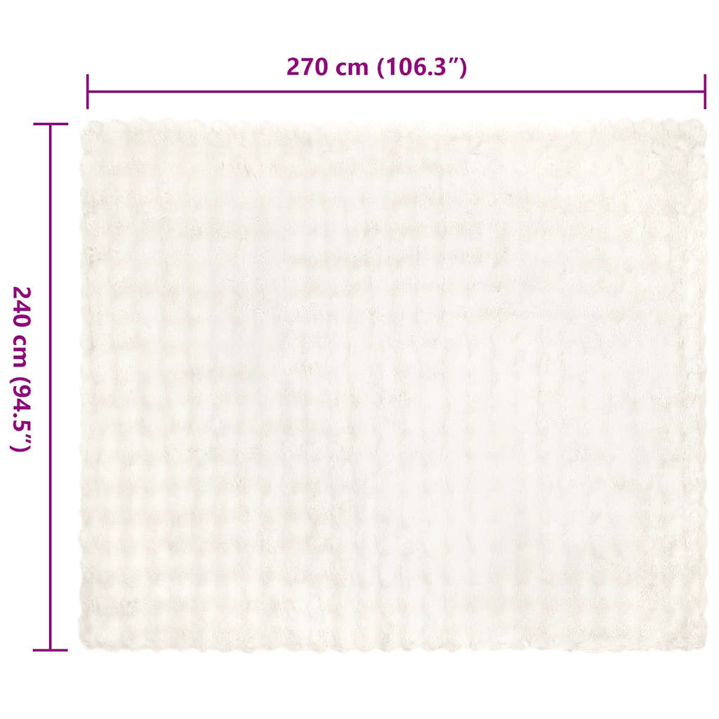 Neppels Konijnenbont Deken 4 pcs Wit 240 x 270 cm Polyester