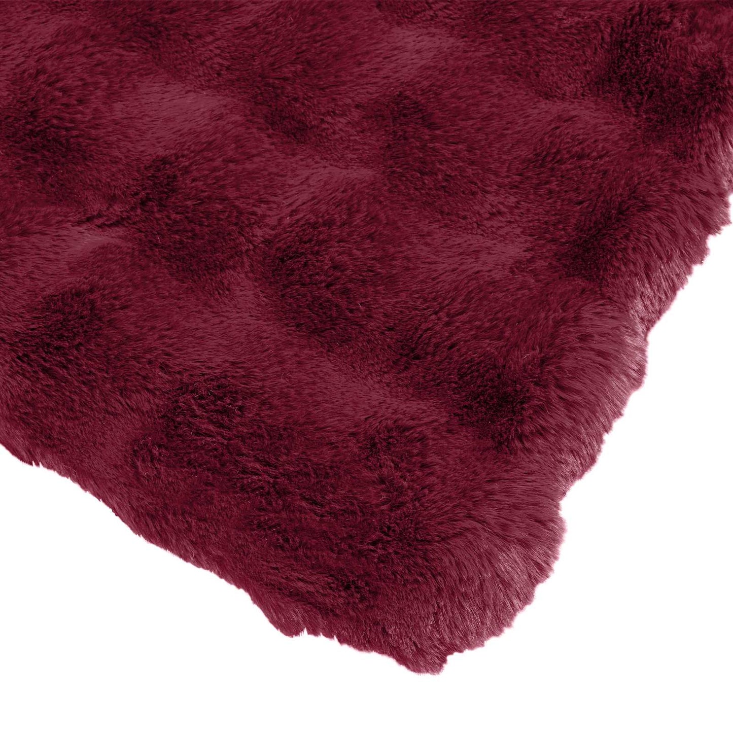 Neppels Konijnenbont Deken Bordeaux Rood 130 x 150 cm Polyester