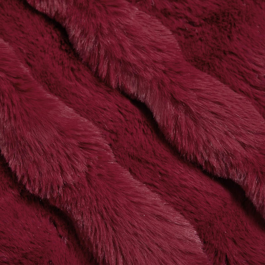 Neppels Konijnenbont Deken Bordeaux Rood 130 x 150 cm Polyester