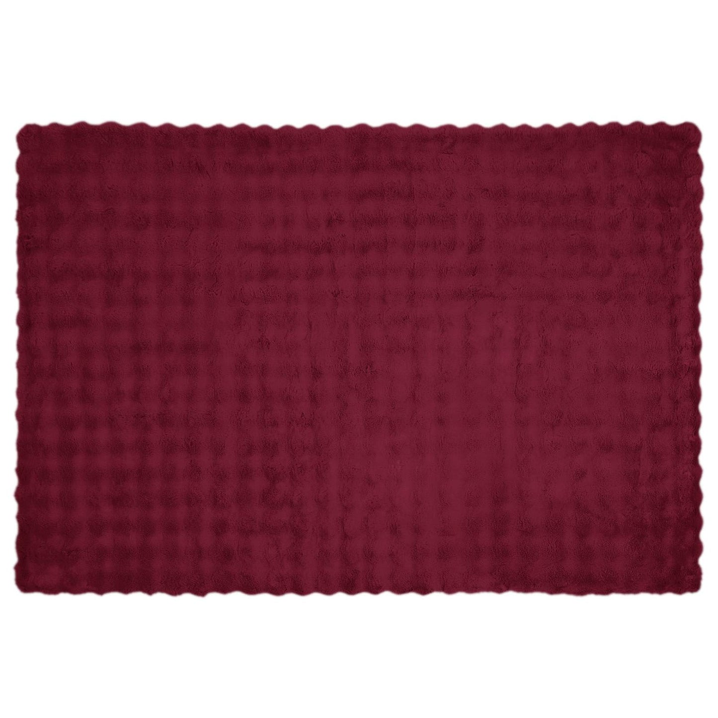 Neppels Konijnenbont Deken Bordeaux Rood 130 x 150 cm Polyester