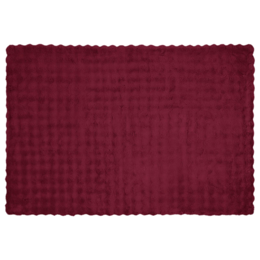 Neppels Konijnenbont Deken Bordeaux Rood 130 x 150 cm Polyester