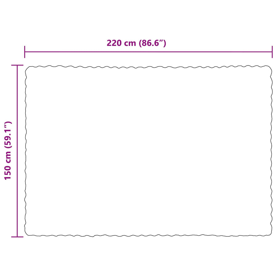 Neppels Konijnenbont Deken Bordeaux Rood 150 x 220 cm Polyester
