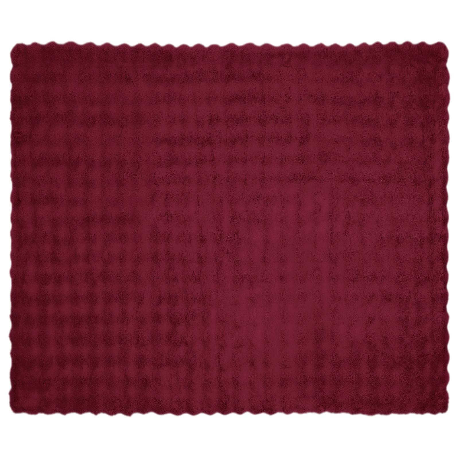 Neppels Konijnenbont Deken Bordeaux Rood 220 x 240 cm Polyester