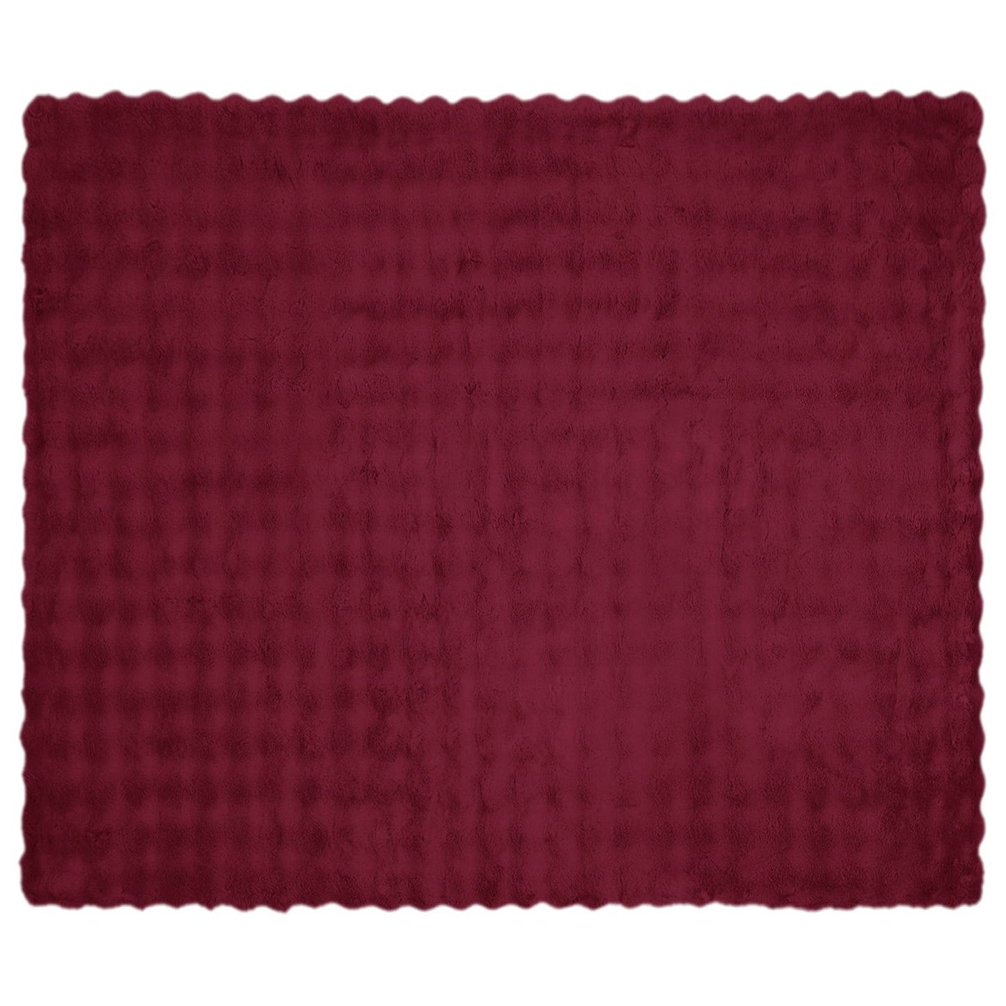 Neppels Konijnenbont Deken Bordeaux Rood 240 x 270 cm Polyester
