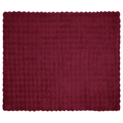 Neppels Konijnenbont Deken Bordeaux Rood 240 x 270 cm Polyester