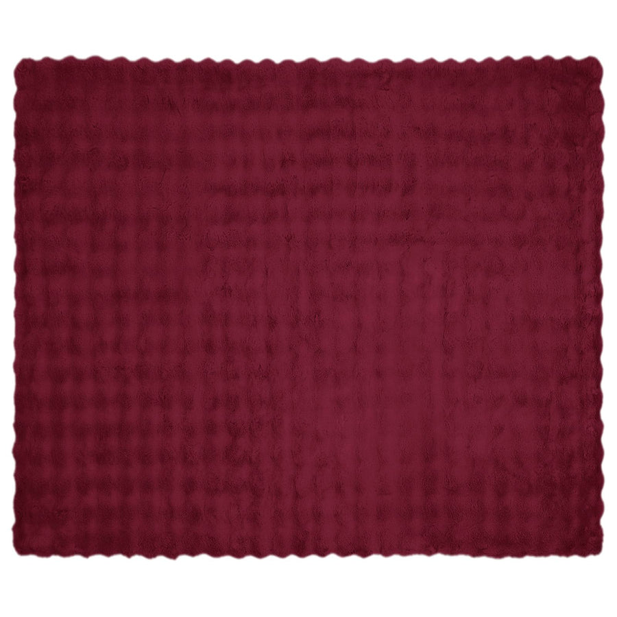 Neppels Konijnenbont Deken Bordeaux Rood 240 x 270 cm Polyester