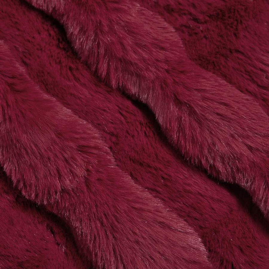 Neppels Konijnenbont Deken 4 pcs Bordeaux Rood 130 x 150 cm