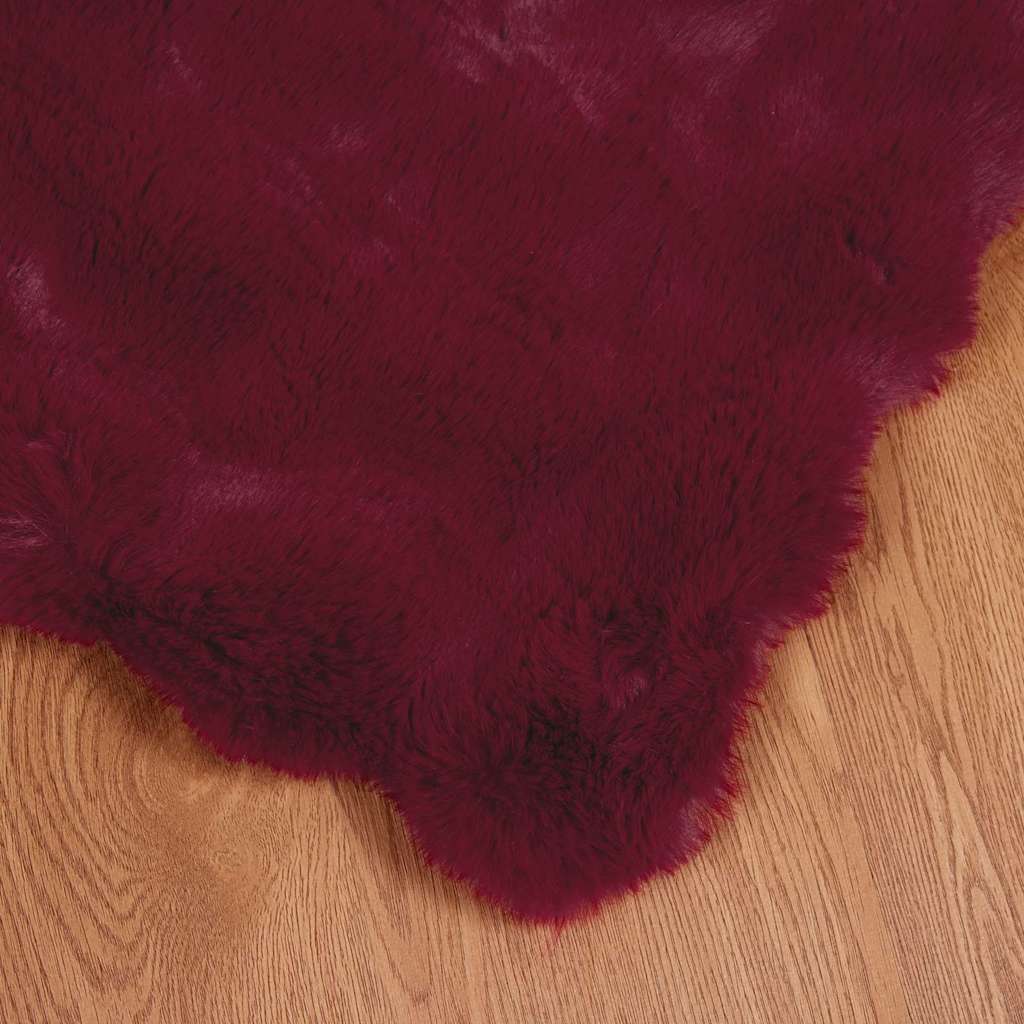 Neppels Konijnenbont Deken 4 pcs Bordeaux Rood 130 x 150 cm