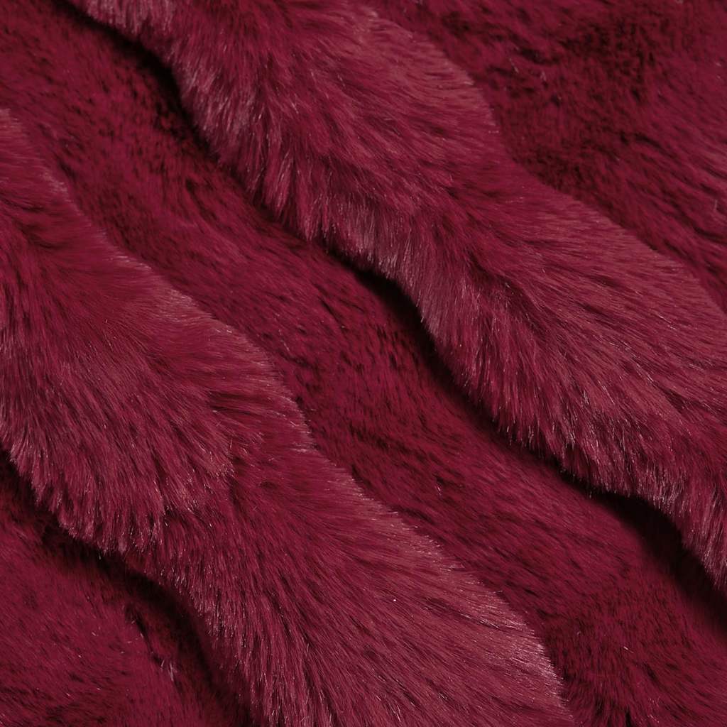 Neppels Konijnenbont Deken 4 pcs Bordeaux Rood 150 x 220 cm