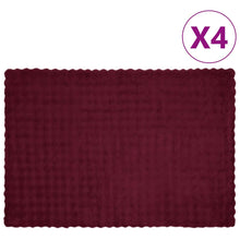 Neppels Konijnenbont Deken 4 pcs Bordeaux Rood 150 x 220 cm