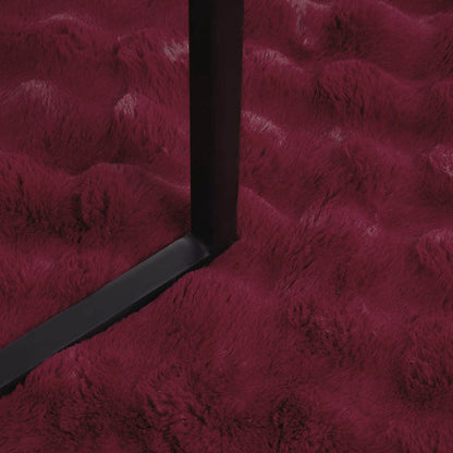 Neppels Konijnenbont Deken 4 pcs Bordeaux Rood 240 x 270 cm