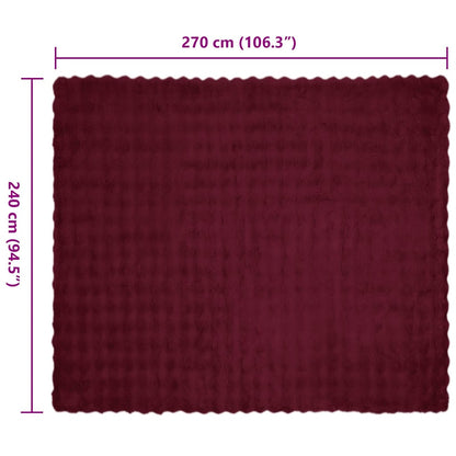 Neppels Konijnenbont Deken 4 pcs Bordeaux Rood 240 x 270 cm