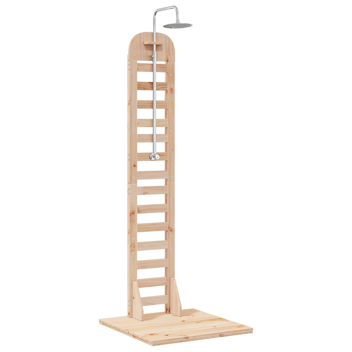 Buitendouche 223 cm Massief grenenhout en roestvrij staal