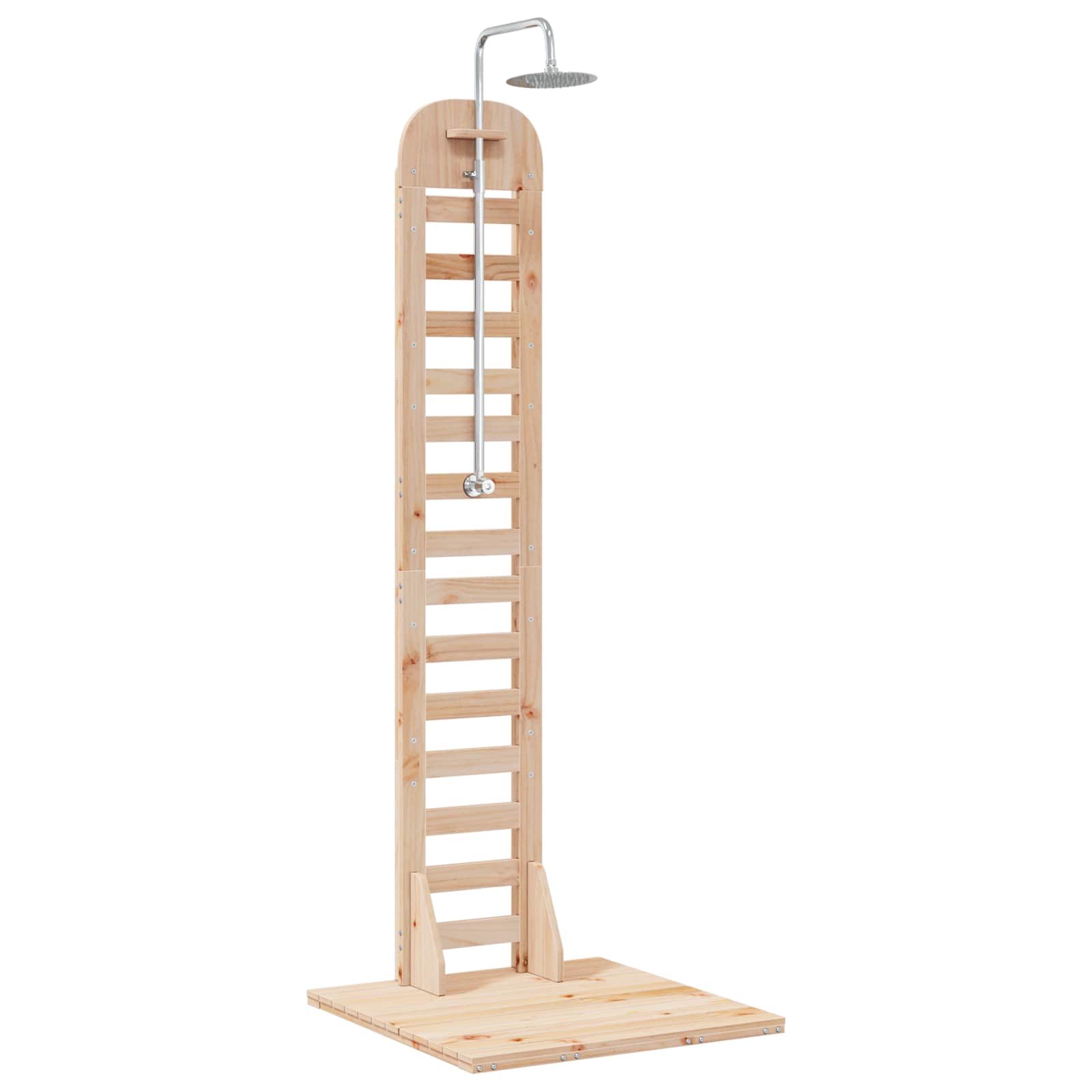 Buitendouche 223 cm Massief grenenhout en roestvrij staal