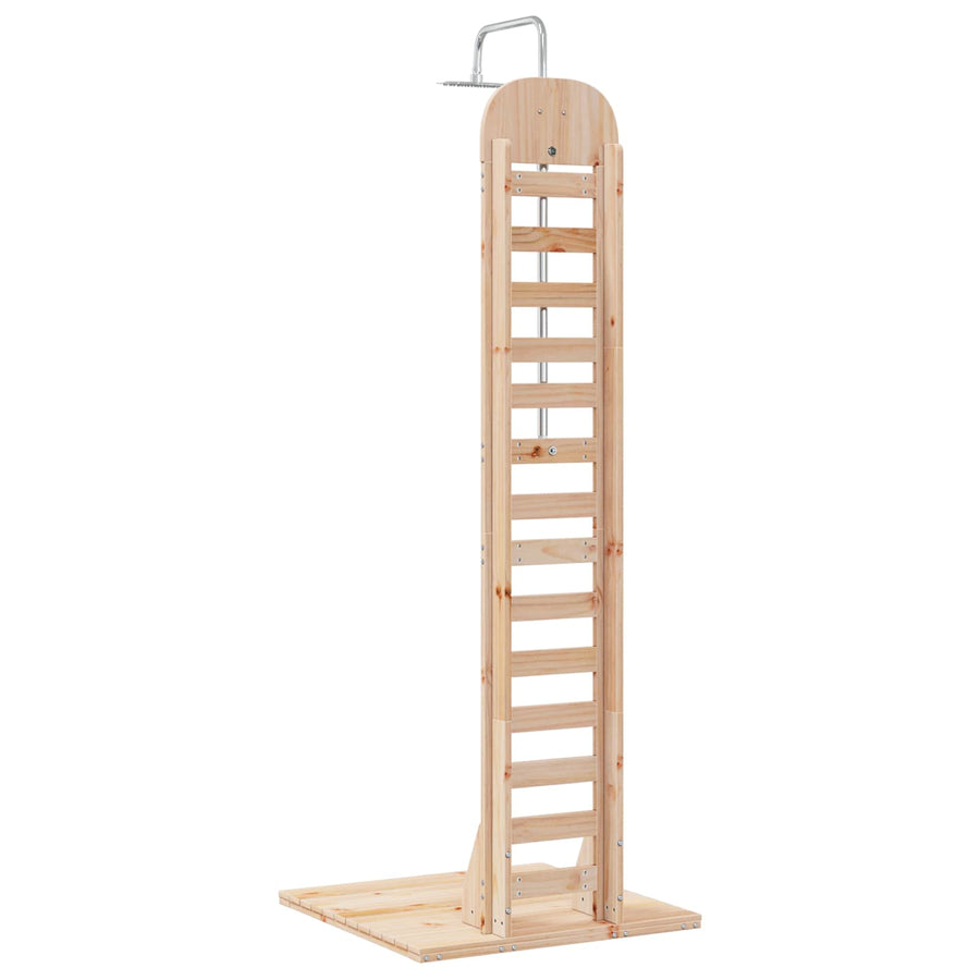 Buitendouche 223 cm Massief grenenhout en roestvrij staal