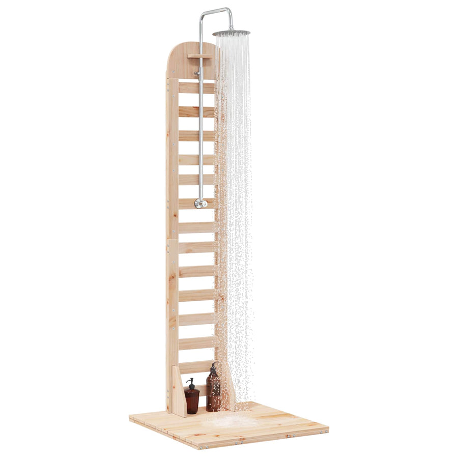 Buitendouche 223 cm Massief grenenhout en roestvrij staal