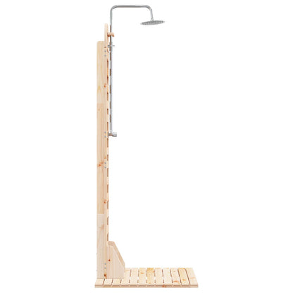 Buitendouche 223 cm Massief grenenhout en roestvrij staal
