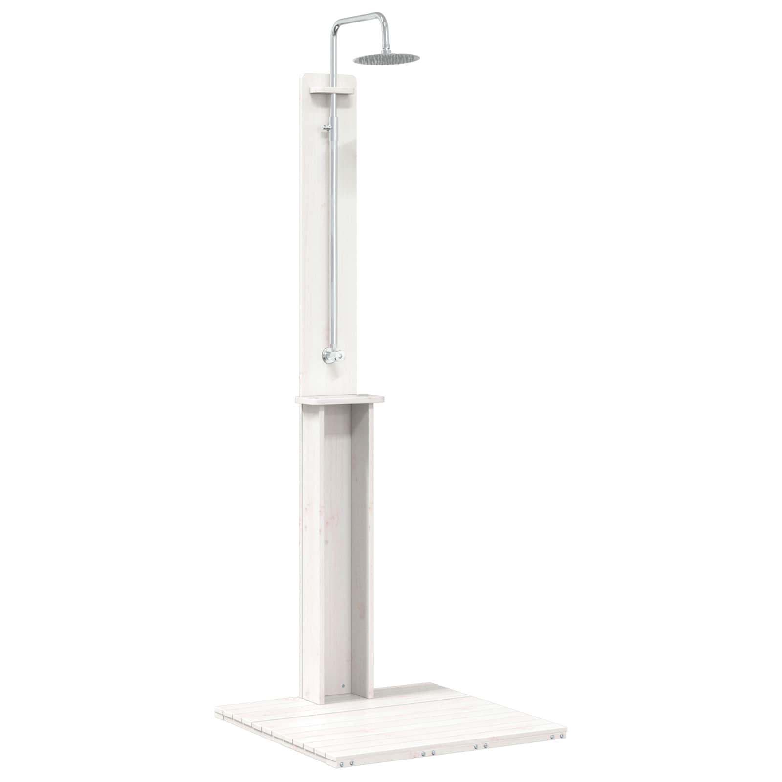 Buitendouche Wit 75 x 76 x 217 cm Massief grenenhout