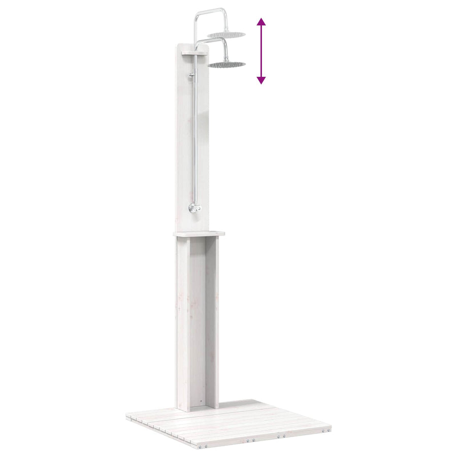 Buitendouche Wit 75 x 76 x 217 cm Massief grenenhout