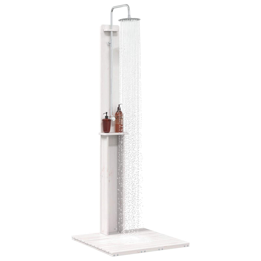 Buitendouche Wit 75 x 76 x 217 cm Massief grenenhout