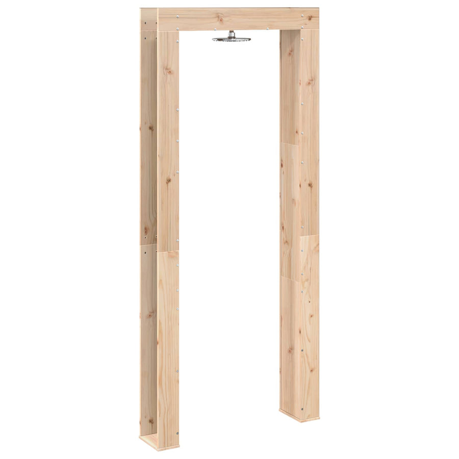 Buitendouche 226 cm Massief grenenhout en roestvrij staal