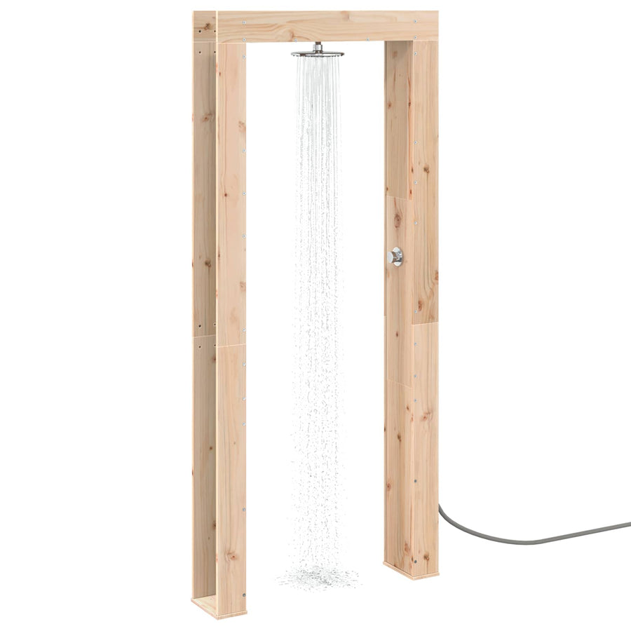 Buitendouche 226 cm Massief grenenhout en roestvrij staal