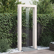 Buitendouche 226 cm grenenhout roestvrij staal wit