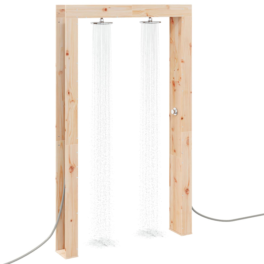 Buitendouche Naturel 137 x 23 x 226 cm Massief grenenhout