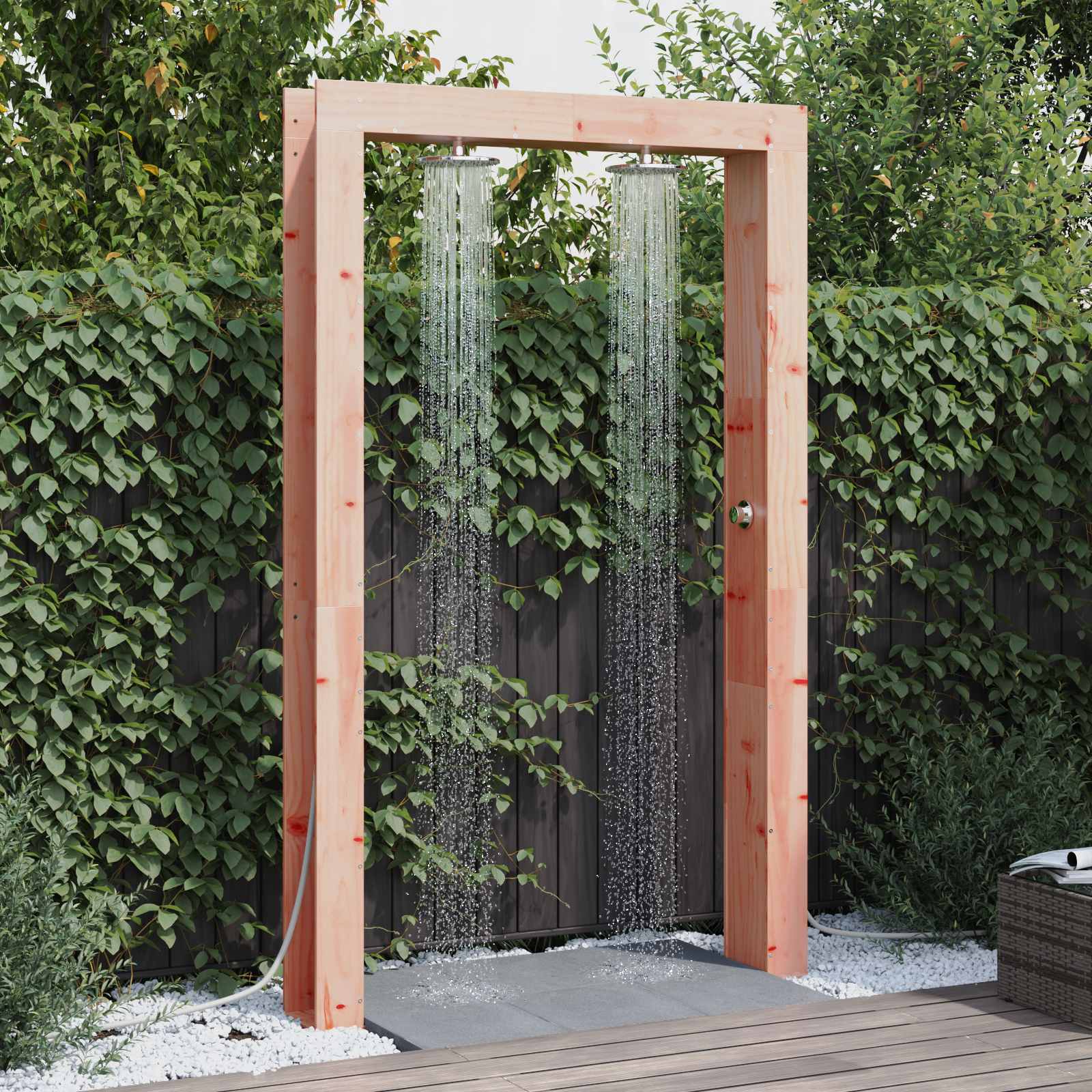 Buitendouche Naturel 137 x 23 x 226 cm Massief Douglas hout