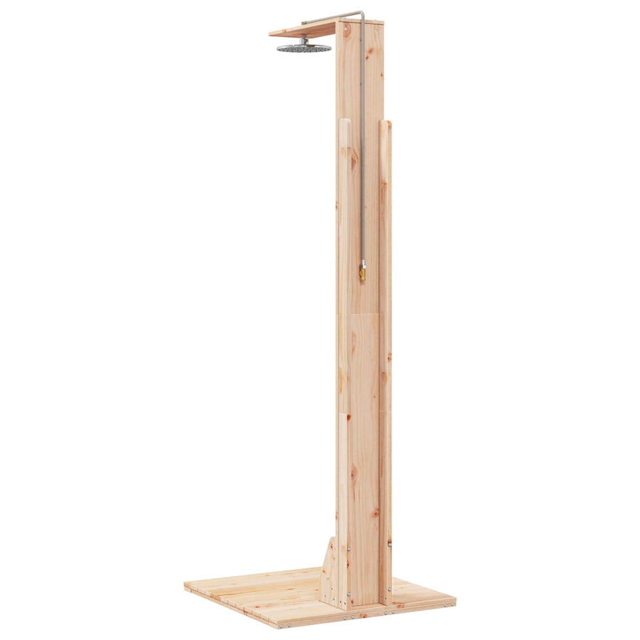Buitendouche 214,5 cm Massief grenenhout en roestvrij staal