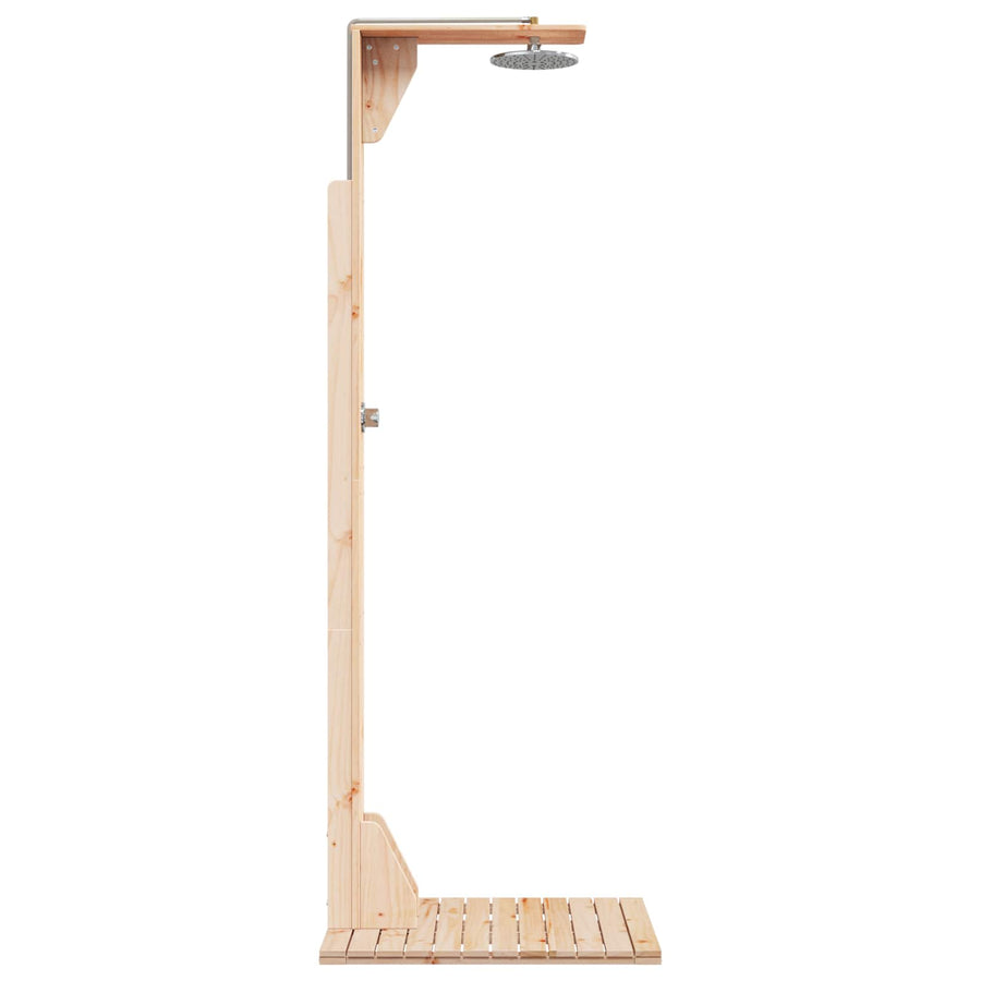 Buitendouche 214,5 cm Massief grenenhout en roestvrij staal