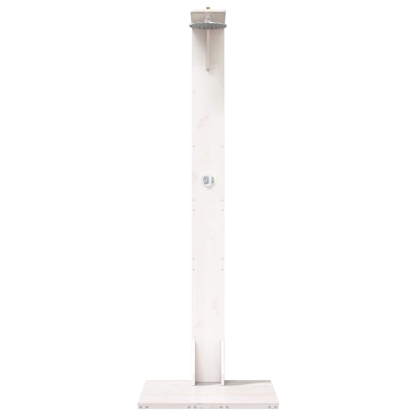 Buitendouche 214,5 cm Massief grenenhout en roestvrij staal Wit