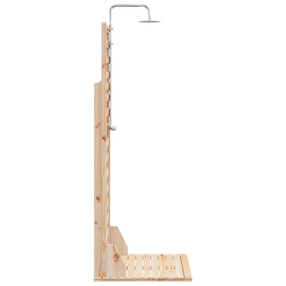 Buitendouche 225 cm Massief grenenhout en roestvrij staal