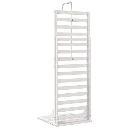 Buitendouche 225 cm Massief grenenhout en roestvrij staal Wit