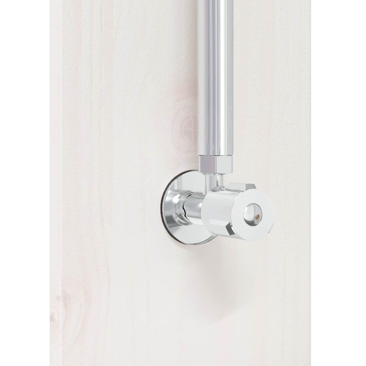 Buitendouche 246 cm Massief grenenhout en roestvrij staal Wit