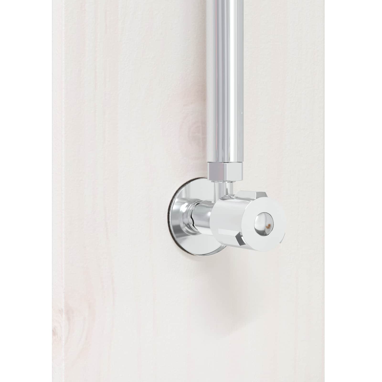 Buitendouche 246 cm Massief grenenhout en roestvrij staal Wit