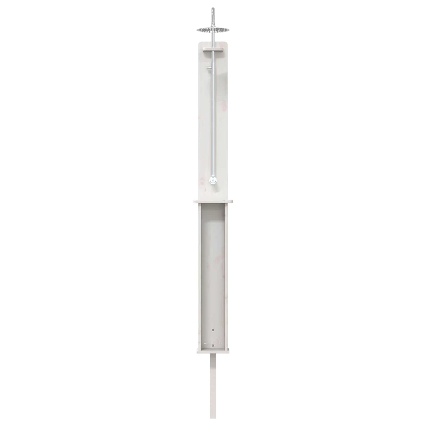 Buitendouche 246 cm Massief grenenhout en roestvrij staal Wit
