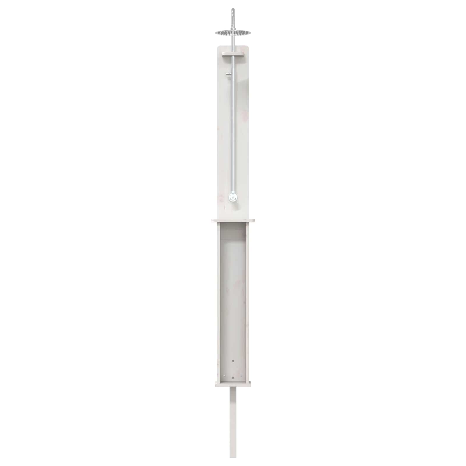 Buitendouche 246 cm Massief grenenhout en roestvrij staal Wit