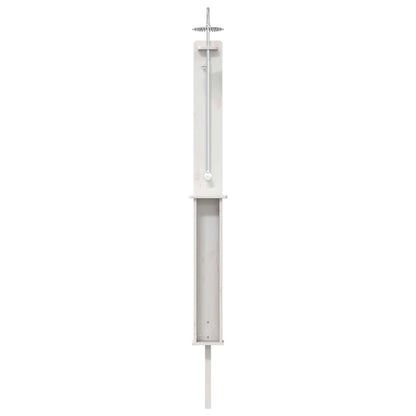 Buitendouche 246 cm Massief grenenhout en roestvrij staal Wit