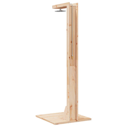 Buitendouche 210 cm Massief grenenhout en roestvrij staal