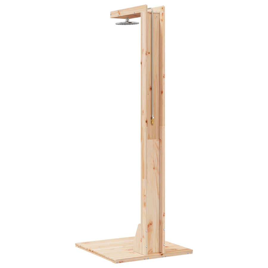 Buitendouche 210 cm Massief grenenhout en roestvrij staal