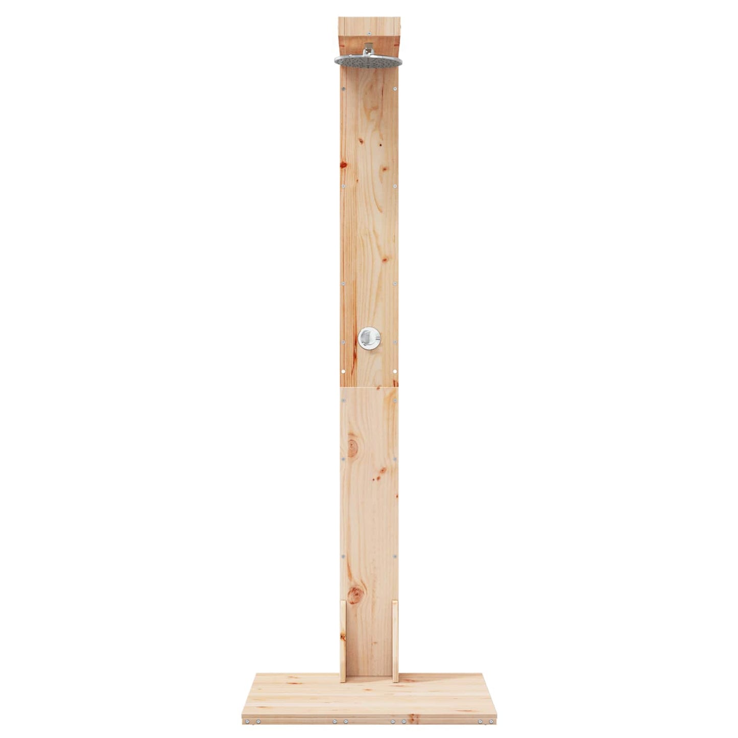Buitendouche 210 cm Massief grenenhout en roestvrij staal
