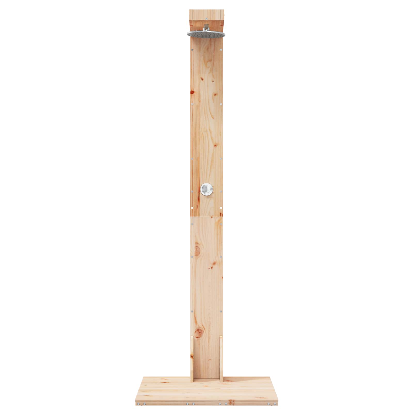 Buitendouche 210 cm Massief grenenhout en roestvrij staal