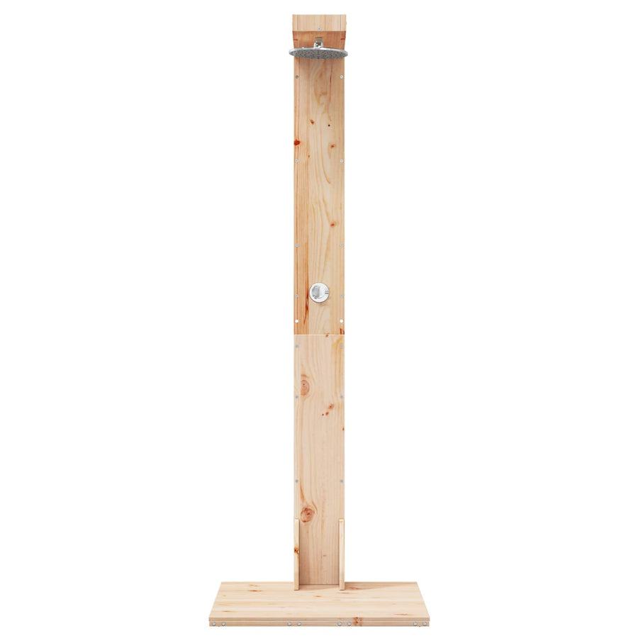 Buitendouche 210 cm Massief grenenhout en roestvrij staal
