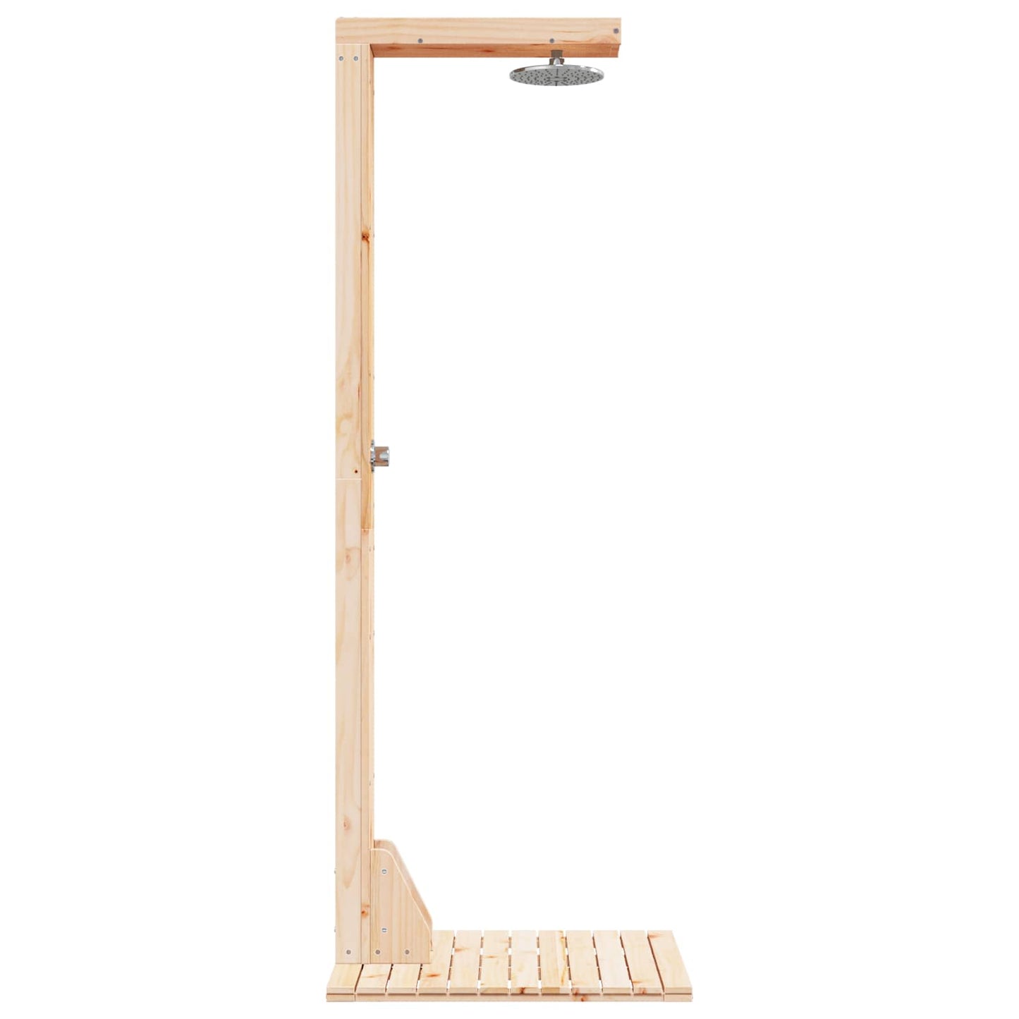 Buitendouche 210 cm Massief grenenhout en roestvrij staal