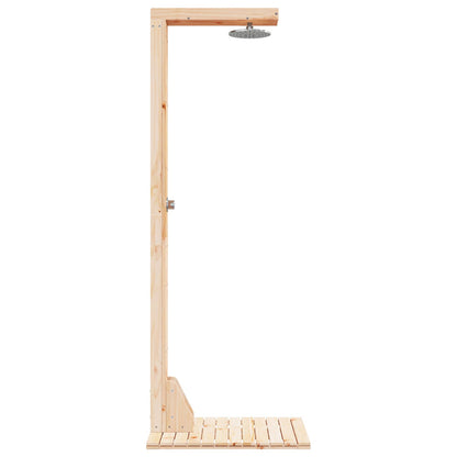 Buitendouche 210 cm Massief grenenhout en roestvrij staal