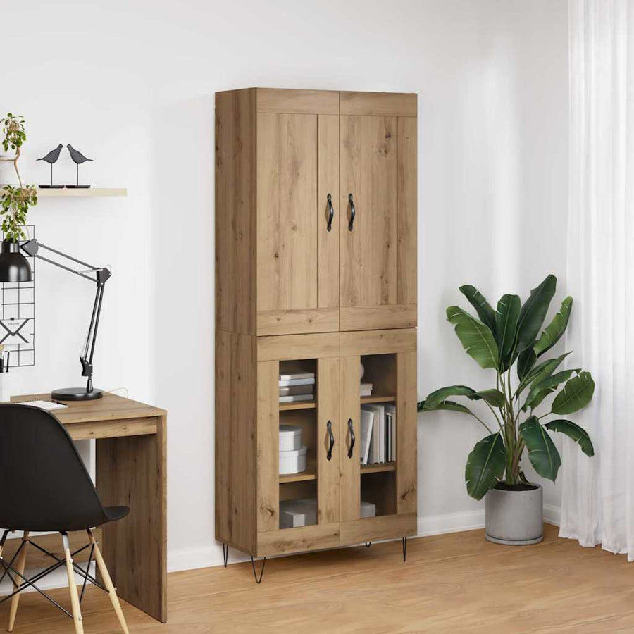 Hoge kast Artisan Eiken 69,5 x 34 x 180 cm Bewerkt hout