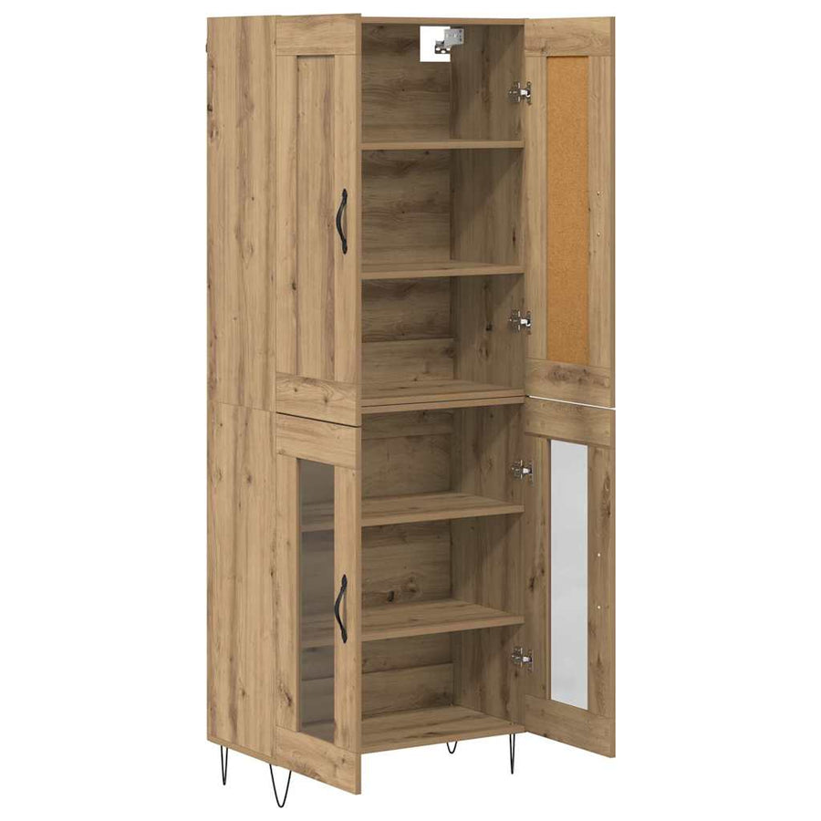 Hoge kast Artisan Eiken 69,5 x 34 x 180 cm Bewerkt hout