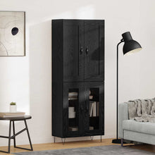 Hoge kast Zwart Eiken 69,5 x 34 x 180 cm Bewerkt hout