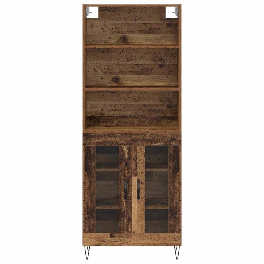 Hoge kast Oud Hout 69,5 x 32,5 x 180 cm Bewerkt hout